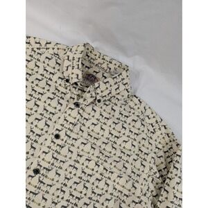 Barn Fly Shirt Mens Small AOP Buffalo Western Cowboy Rodeo Cotton USA *Read‎